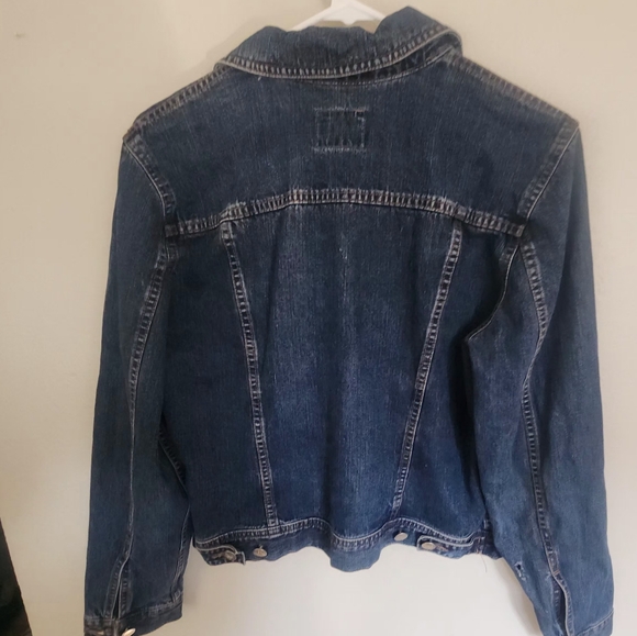 Calvin Klein Women's Denim Darkwash Jean Jacket sz M - Picture 2 of 4